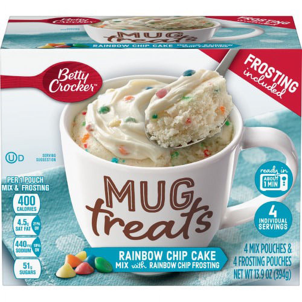 Betty Crocker Mug Treats Rainbow Chip Cake Mix (Pack of 10)