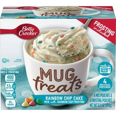 Betty Crocker Mug Treats Rainbow Chip Cake Mix (Pack of 12)