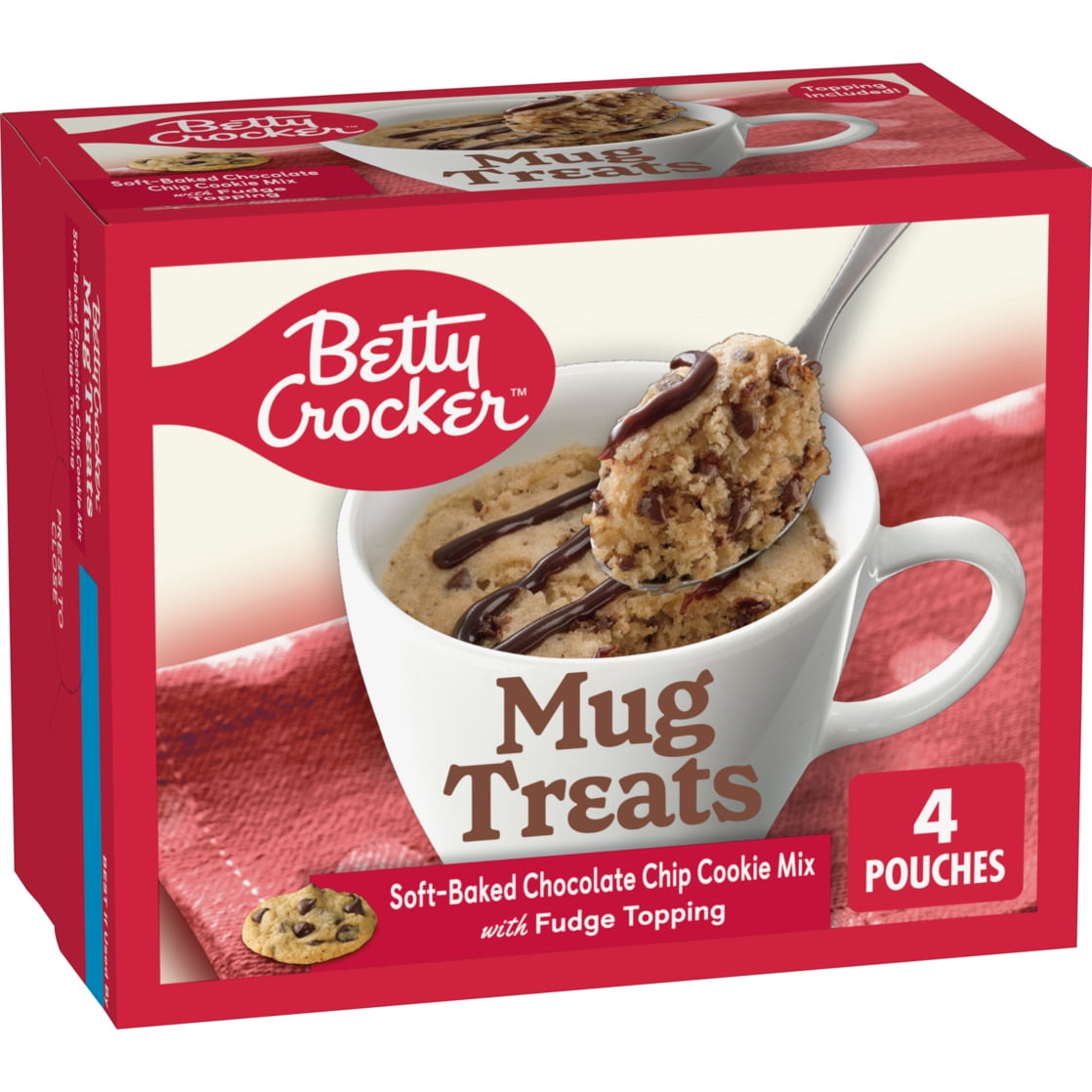 Betty Crocker Mug Treats Soft-Baked Chocolate Chip Cookie Mix with Fudge Topping