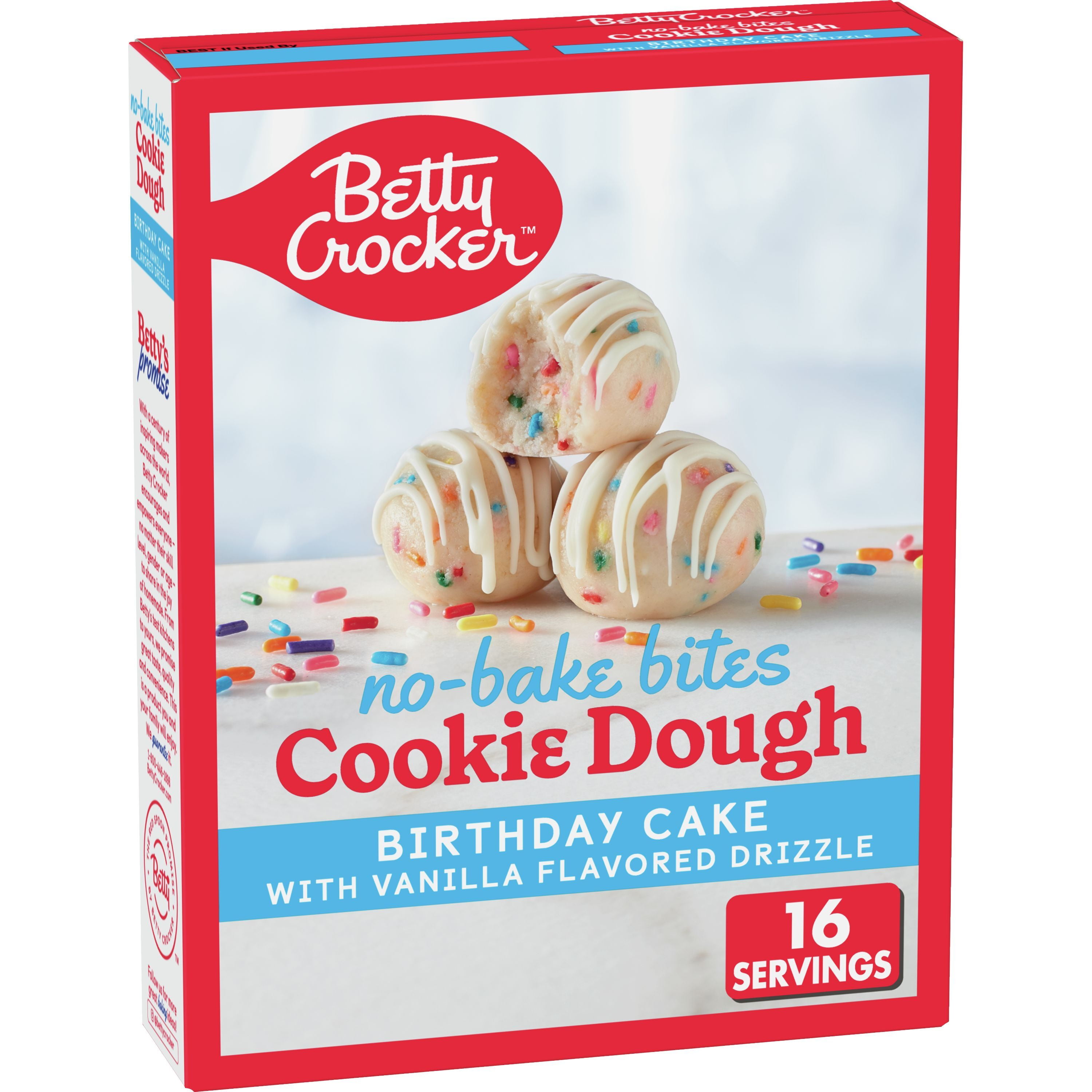 Pirat På forhånd Disse Betty Crocker No-Bake Bites Birthday Cake Cookie Dough, 12.2 oz. -  Walmart.com