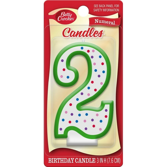 Betty Crocker Number Candle #2 (Pack of 2)