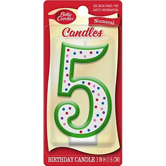 Betty Crocker Number Candle #5 (Pack of 5)