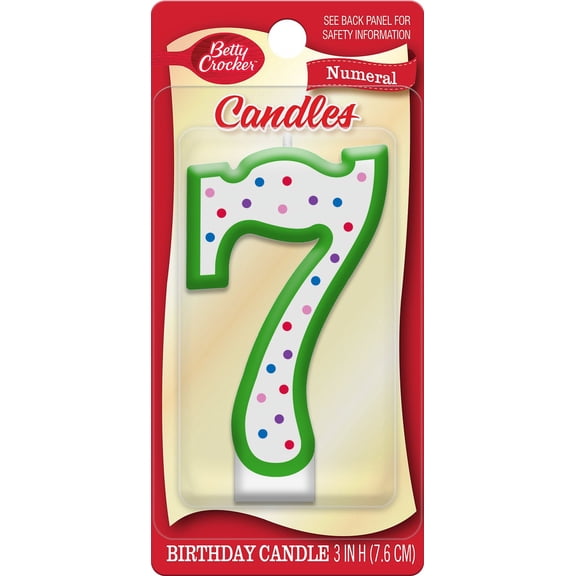 Betty Crocker Number Candle #7 (Pack of 3)