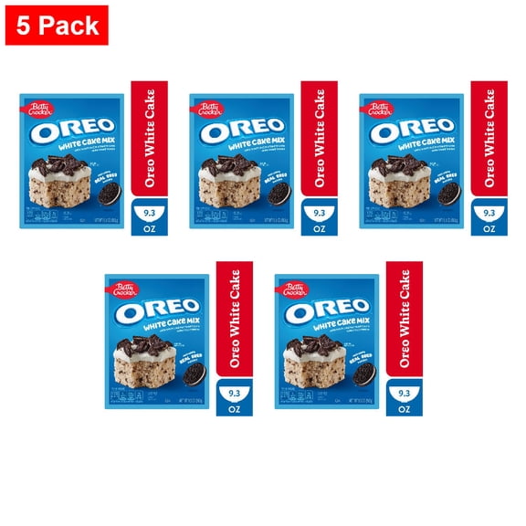 Betty Crocker OREO White Cake With OREO Cookie Pieces Baking Mix 9.3 oz - 5 Pack