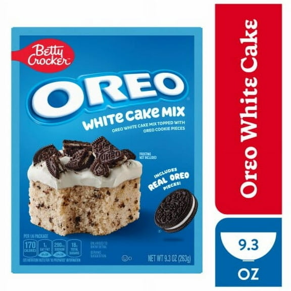 Betty Crocker OREO White Cake With OREO Cookie Pieces Baking Mix 9.3 oz - Pack of 2