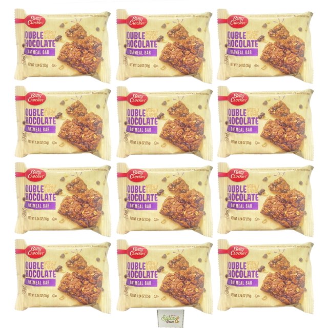 Betty Crocker Oatmeal Bar 1.24 oz. Each 12 Pack, Double Chocolate