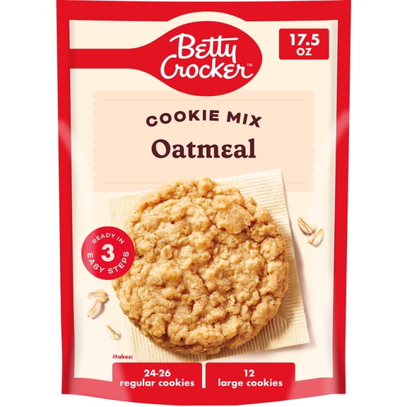 Betty Crocker Oatmeal Cookies, Cookie Baking Mix, 17.5 oz