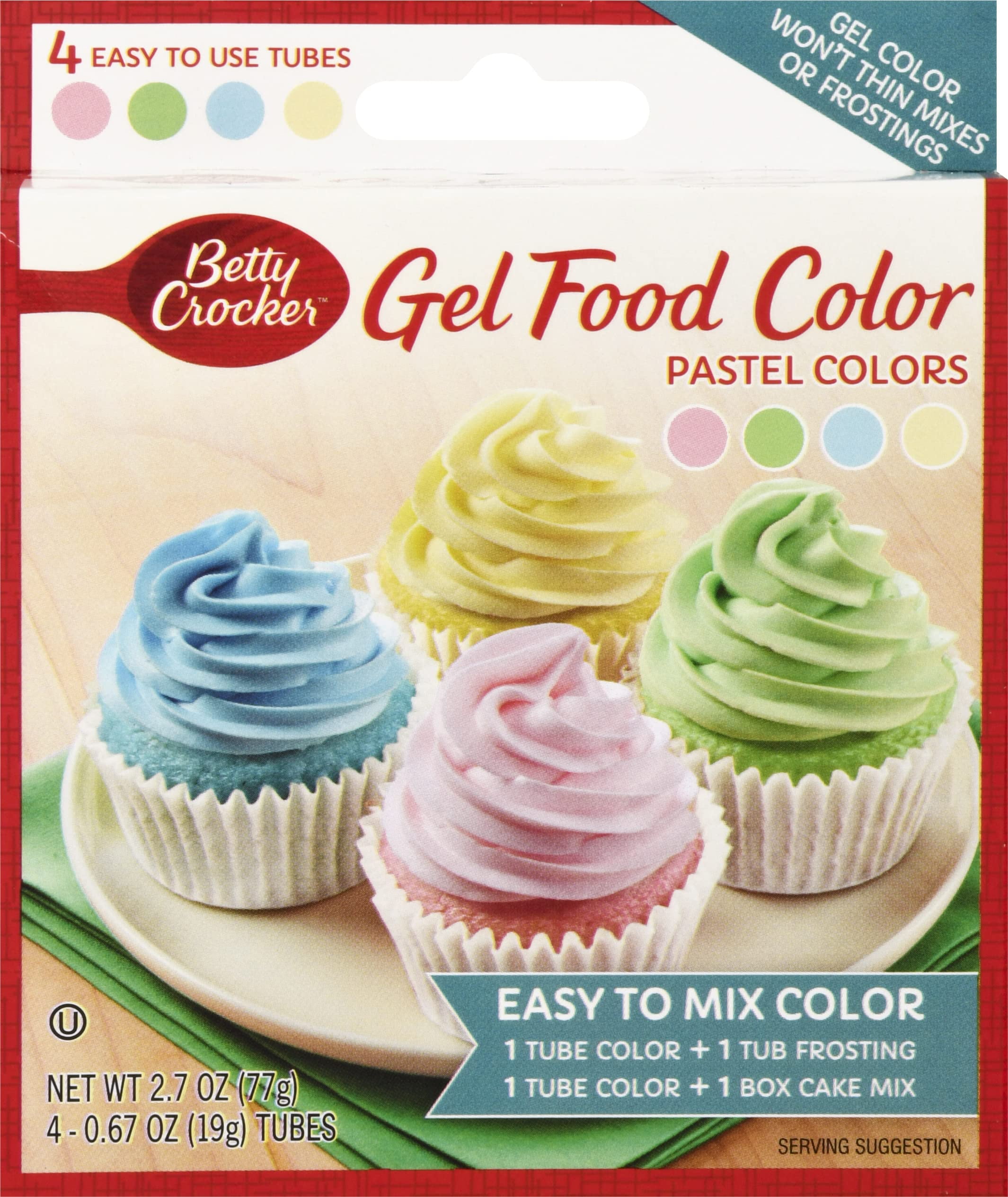 Betty Crocker, Pastel Gel Food Coloring (Pack of 14) - Walmart.com