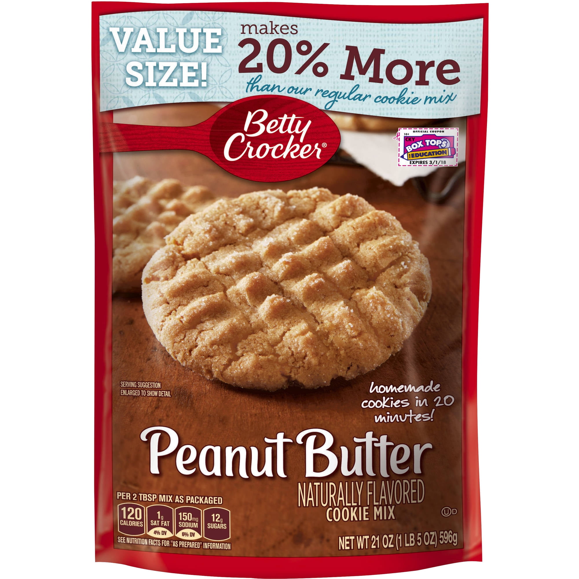 Betty Crocker Peanut Butter Cookie Mix, 21 oz