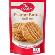 Betty Crocker Peanut Butter Cookie Mix, Makes Twelve (12) 2-Inch Cookies, 7.2 Oz.
