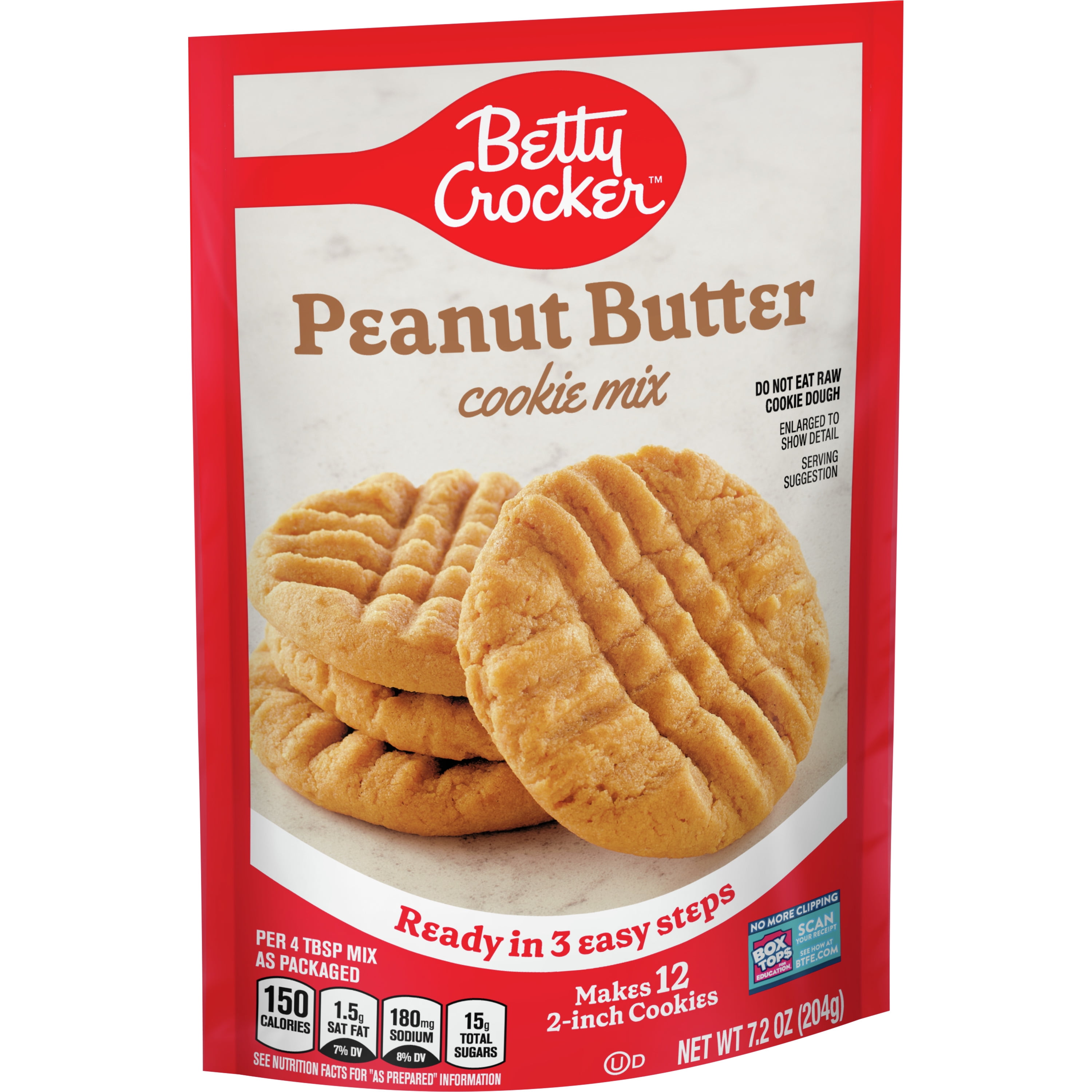 Betty Crocker Peanut Butter Cookie Mix, Makes twelve (12) 2-inch Cookies, 7.2 oz.