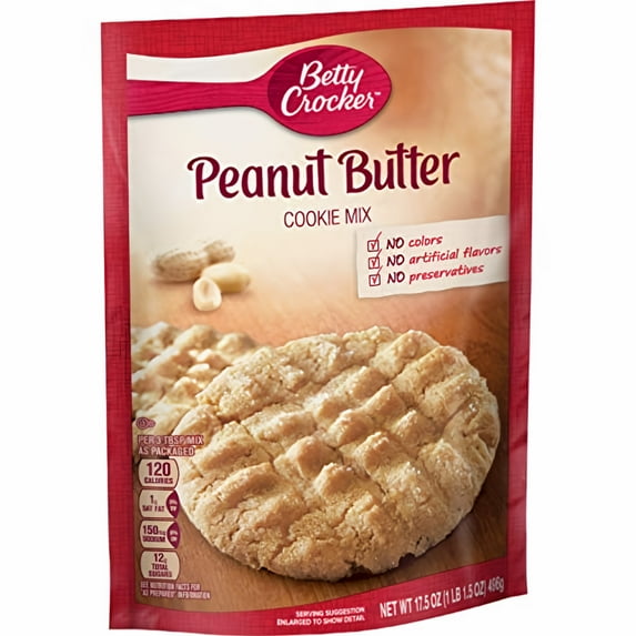Betty Crocker Peanut Butter Cookie Mix (Pack of 2)