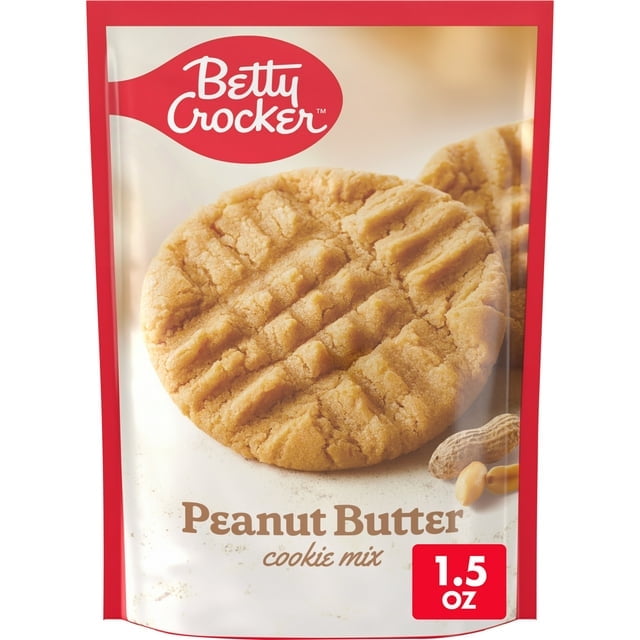 Betty Crocker Peanut Butter Cookies Cookie Baking Mix 17.5 oz (Pack of 6)
