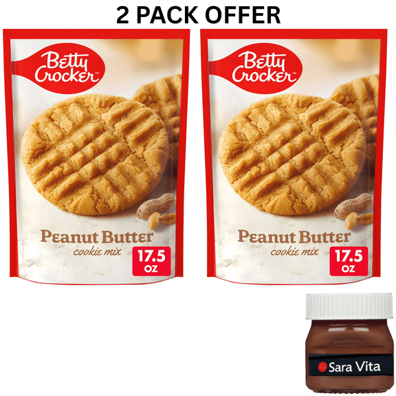 Betty Crocker Peanut Butter Cookies, Cookie Baking Mix, 17.5 oz