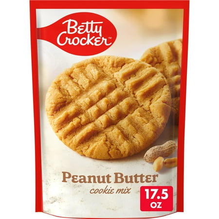 Betty Crocker Peanut Butter Cookies, Cookie Baking Mix, Holiday Baking, 17.5 oz