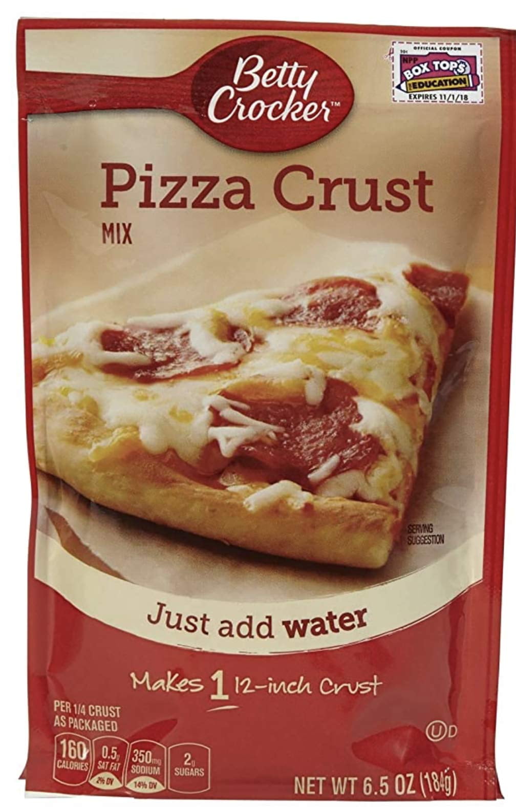 Betty Crocker Pizza Crust Mix 6.5 oz (Pack of 2)