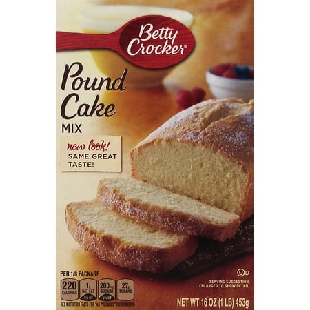 Betty Crocker, Pound Cake Mix, 16-Ounce Box (Pack of 4)