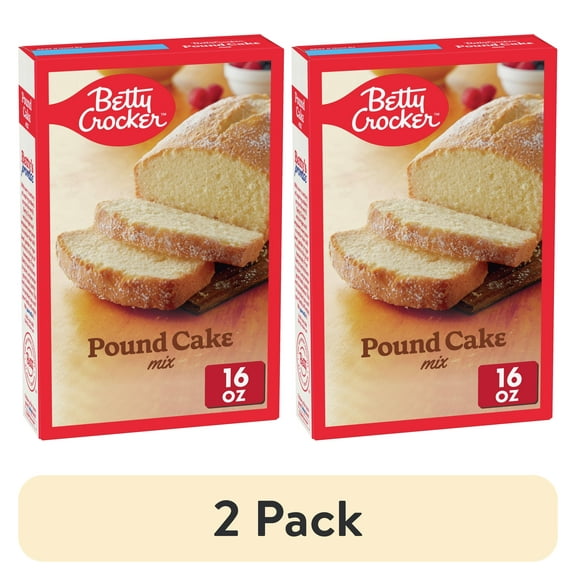 (2 pack) Betty Crocker Pound Cake Mix, 16 oz.