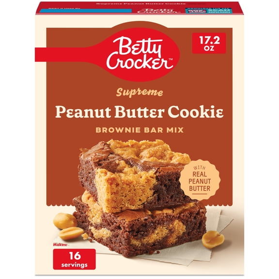 Betty Crocker Delights Peanut Butter Cookie Brownie Bar Mix, 17.2 oz.