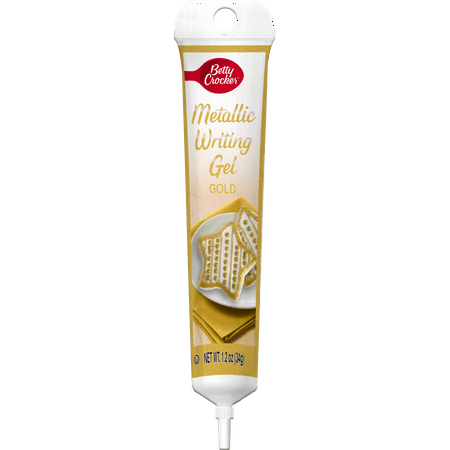 Betty Crocker Premium Dessert Decorating Gel, Metallic Gold, 1.2 Ounces