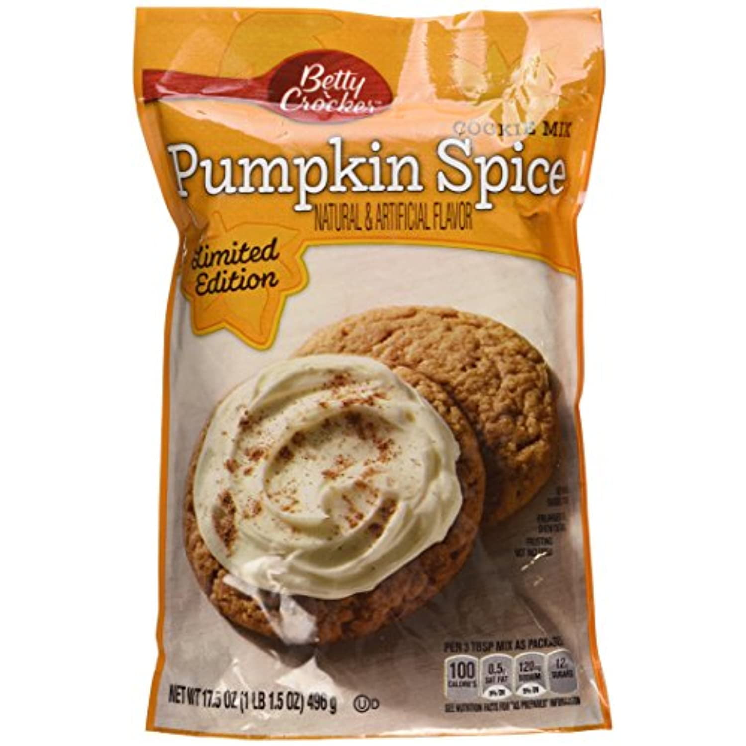 Betty Crocker, Pumpkin Spice Cookie Mix, 17.5Oz Pouch (Pack Of 4)