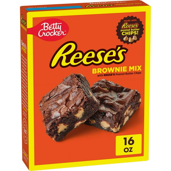 Betty Crocker REESE's Brownie Mix With REESE's Peanut Butter Chips 16 oz (Pack of 4)