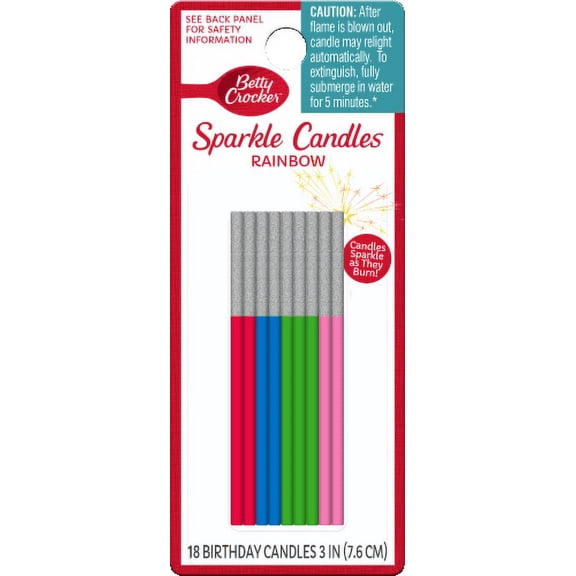 Betty Crocker Rainbow Sparkler Candles