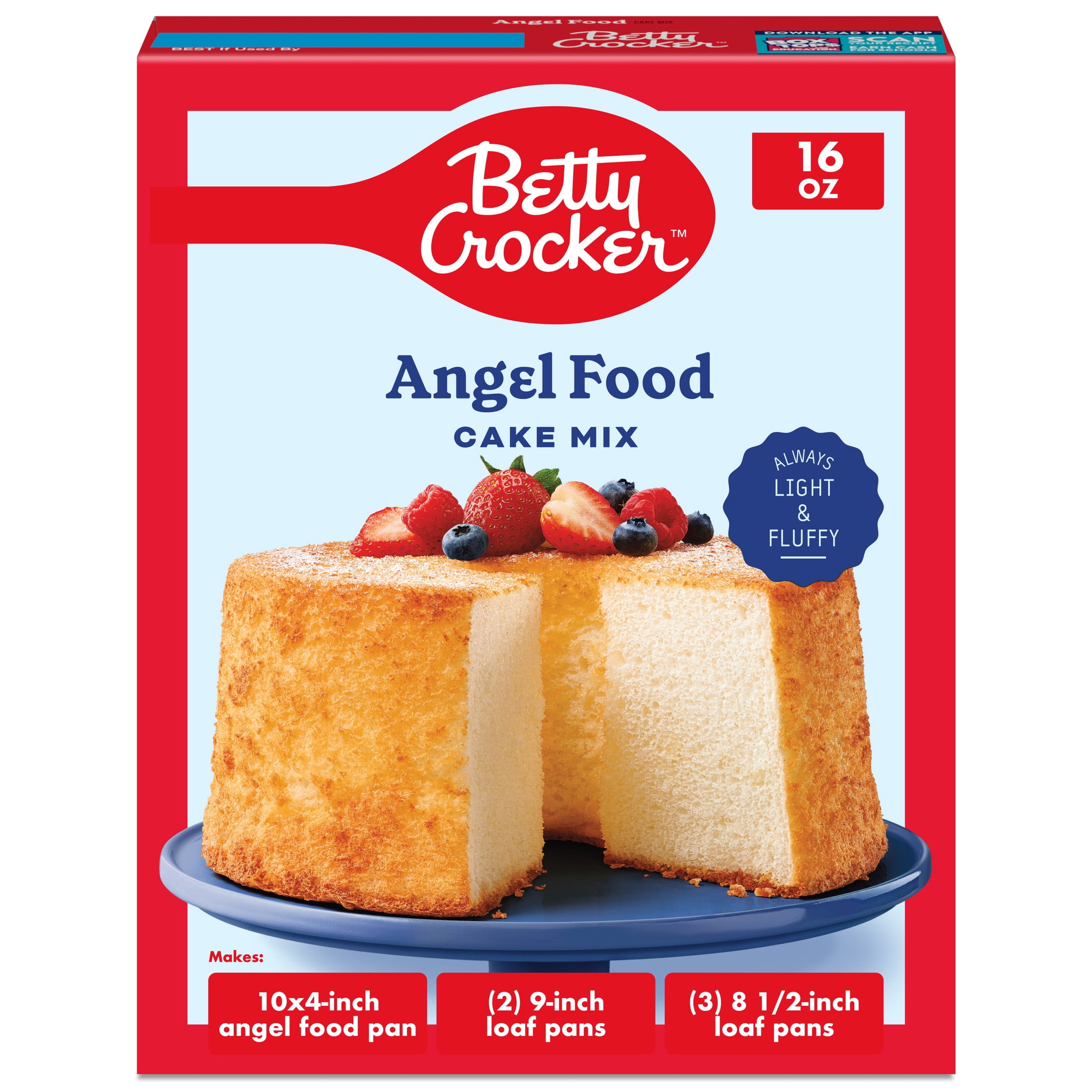 Betty Crocker Angel Food Cake Mix, Just Add Water, 16 oz