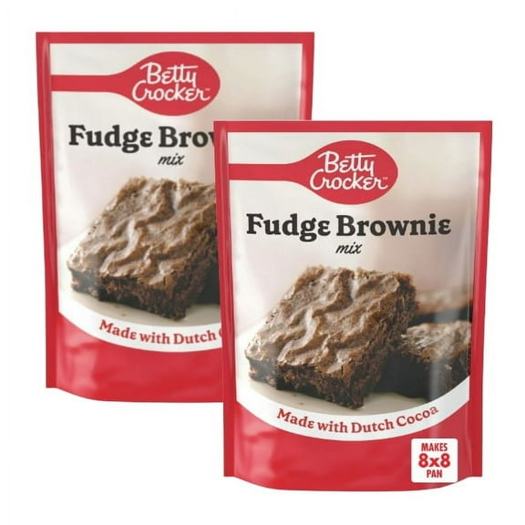 Betty Crocker Ready to Bake Fudge Brownie Baking Mix, 10.25 oz (2 pack)