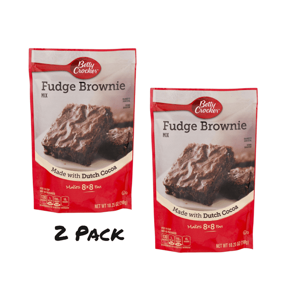 Betty Crocker Ready to Bake Fudge Brownie Baking Mix, 2 Pack, 10.25 oz.