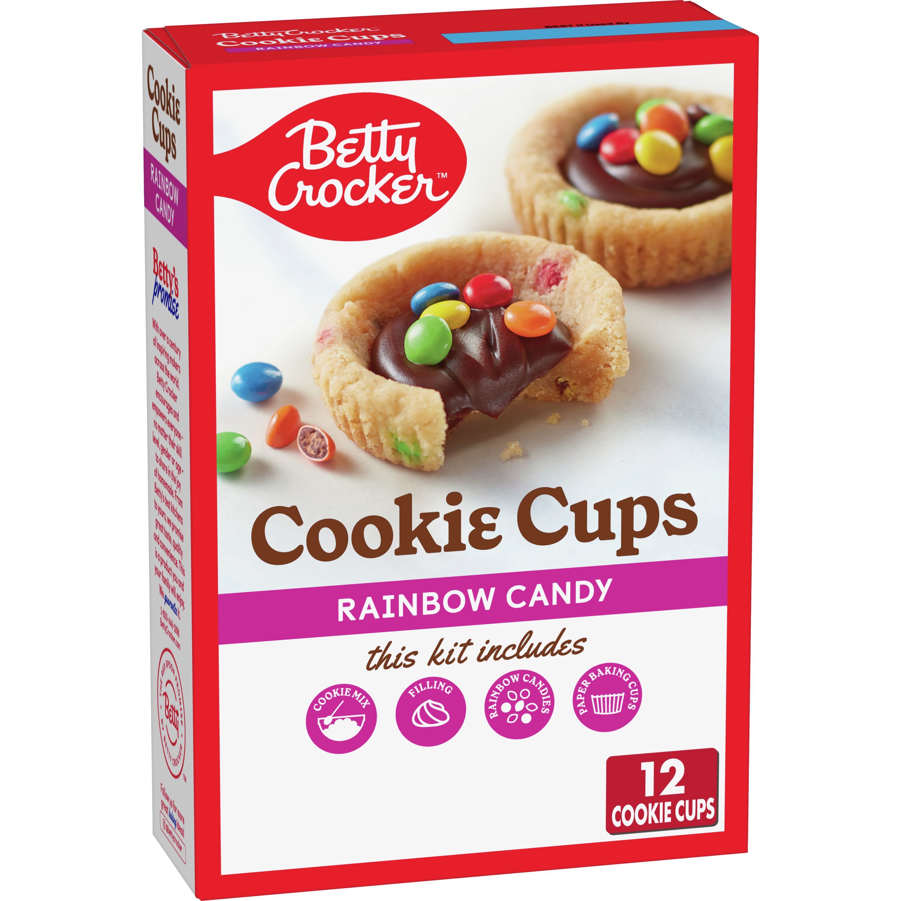 Betty Crocker Ready to Bake Rainbow Candy Cookie Cups, 14 oz - image 1 of 11