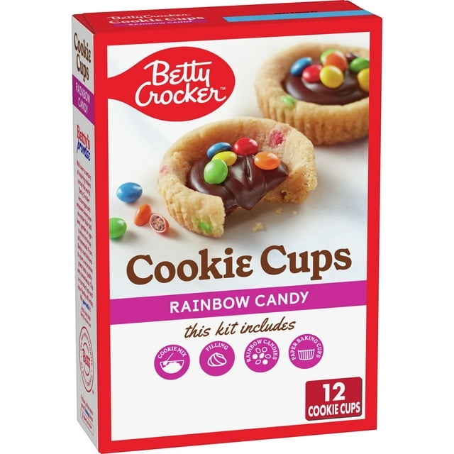 Betty Crocker Ready to Bake Rainbow Candy Cookie Cups, 14 oz