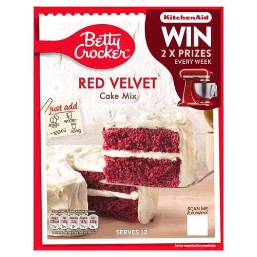Betty Crocker Red Velvet Chocolate Cake Mix 450g, British Import (Pack of 2)