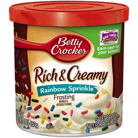 Betty Crocker Rich & Creamy Rainbow Sprinkle Frosting, 16 oz