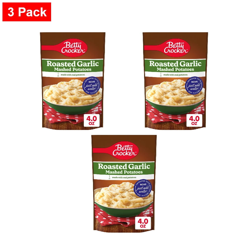 Betty Crocker Roasted Garlic Mashed Potatoes 4 oz - 3 Pack