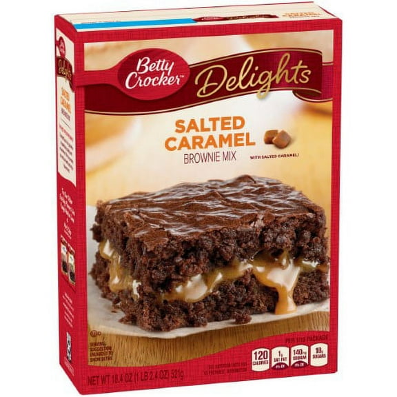 Betty Crocker Salted Caramel Brownie Mix 18.4 oz (Pack of 4)