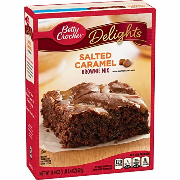Betty Crocker Salted Caramel Brownie Mix 18.4 oz (Pack of 5)