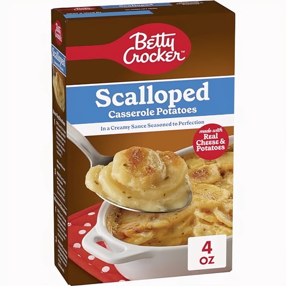 Betty Crocker Scalloped Casserole Potatoes Made with Real Cheese 4 oz Box (Pack of 18)