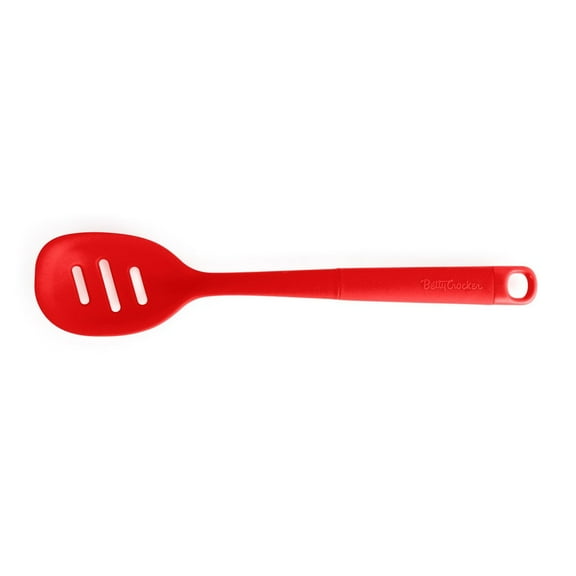Betty Crocker Slotted Spoon, Silicone 13" Red