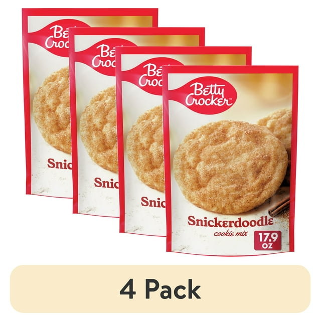 (4 pack) Betty Crocker Snickerdoodle Cookie Mix, 17.9 oz.