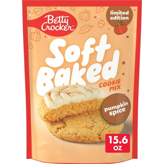 Betty Crocker Soft Baked Cookie Mix, Pumpkin Spice Flavored, Limited Edition, 15.6 oz
