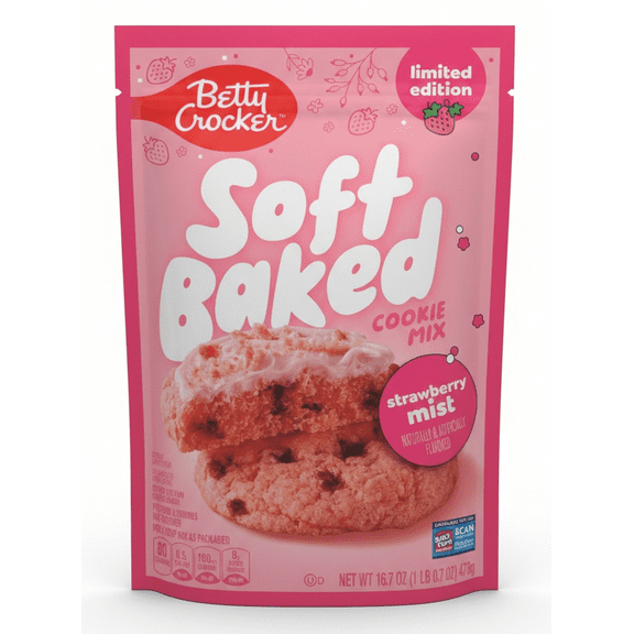 Betty Crocker Strawberry Mist Limited Edition Soft Baked Cookie Mix 16.7oz