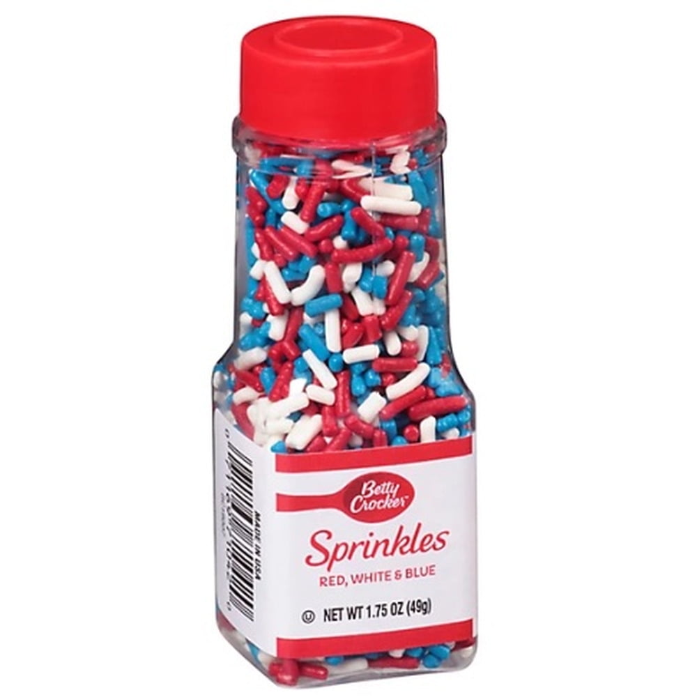 Betty Crocker Sprinkles 1.75oz-Red, White & Blue