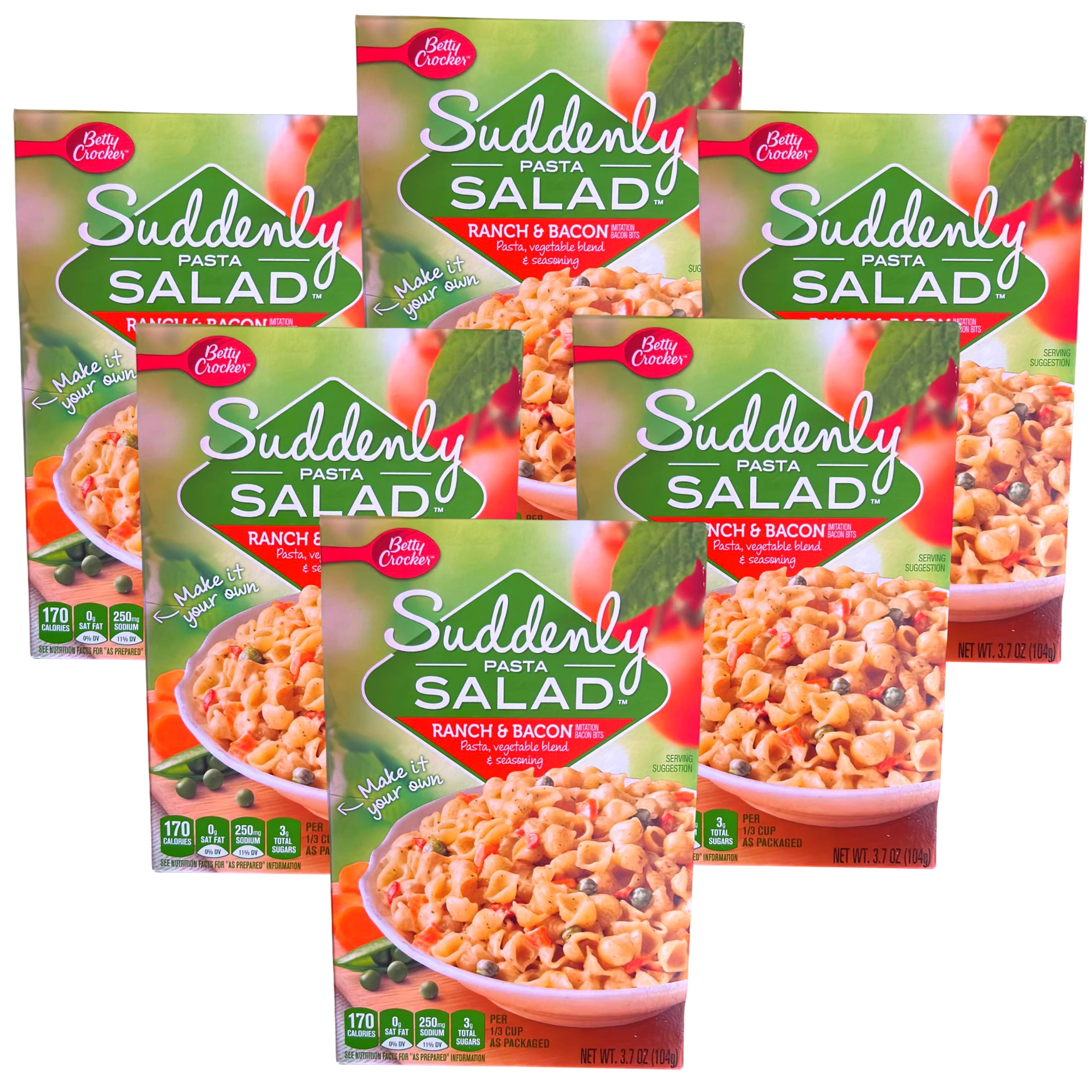 Betty Crocker Suddenly Pasta Salad Mix, Ranch & Bacon Flavor, 3.7oz
