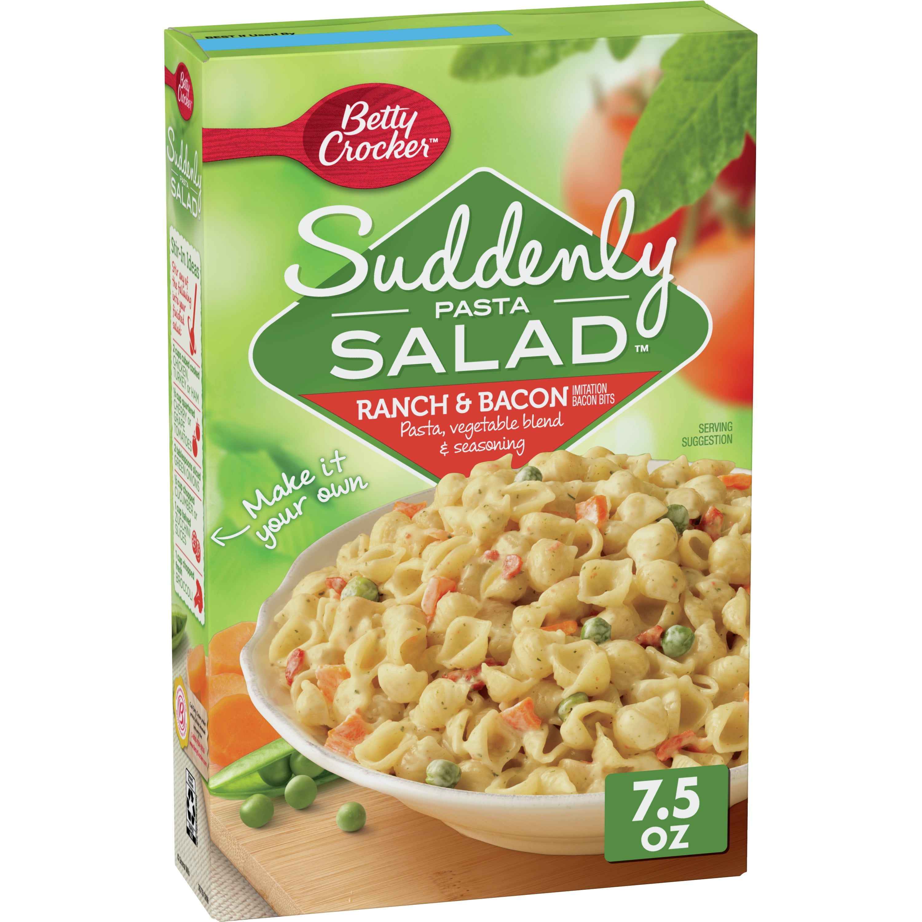 Suddenly Salad, Pasta Salad Mix, Ranch & Bacon 7.5 oz - Walmart.com