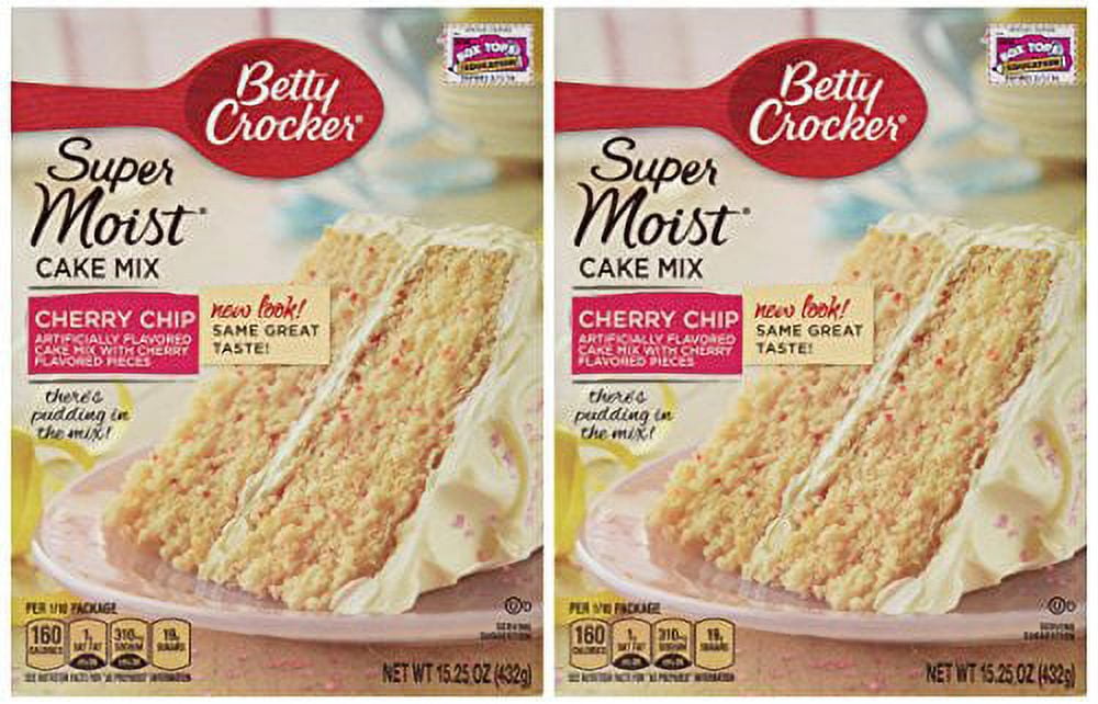 Betty Crocker Super Moist Cherry Chip Cake Mix, 15.25 Oz - Pack of
