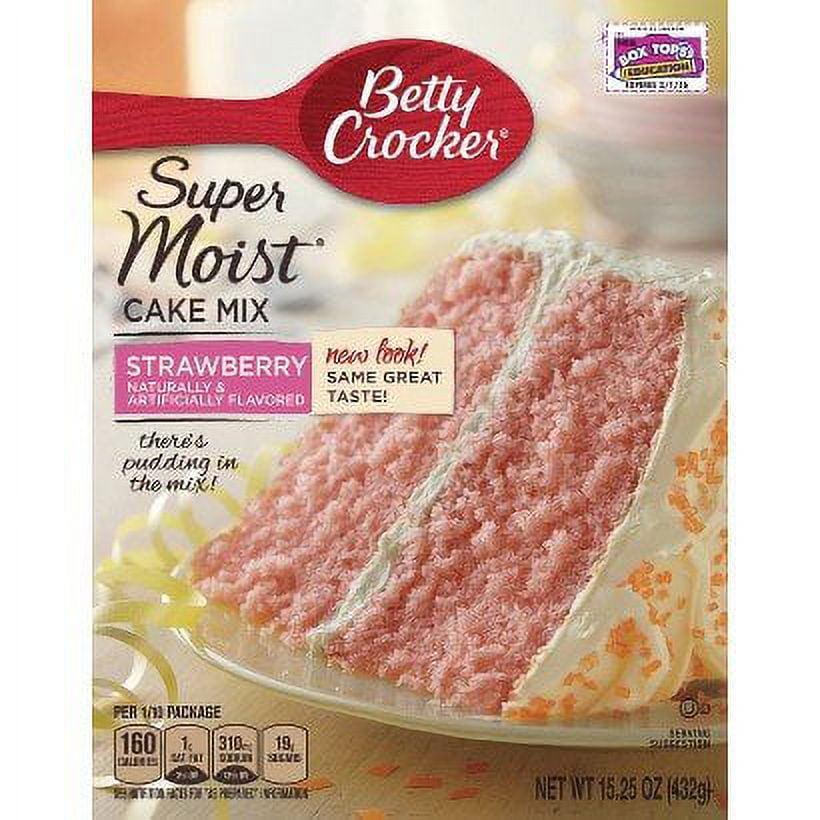 Betty Crocker Super Moist Cake Mix, Strawberry, 15.25 Oz (Pack of 4 ...