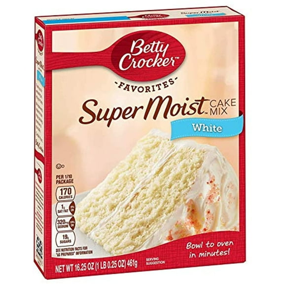 Betty Crocker Super Moist Cake Mix White - Pudding In The Mix 16.25 Oz (Pack Of 4) By Betty Crocker