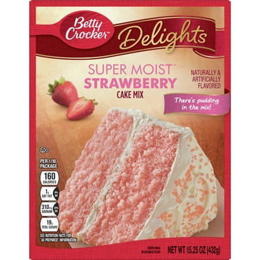 Betty Crocker Super Moist Strawberry Cake Mix, 15.25 oz Box