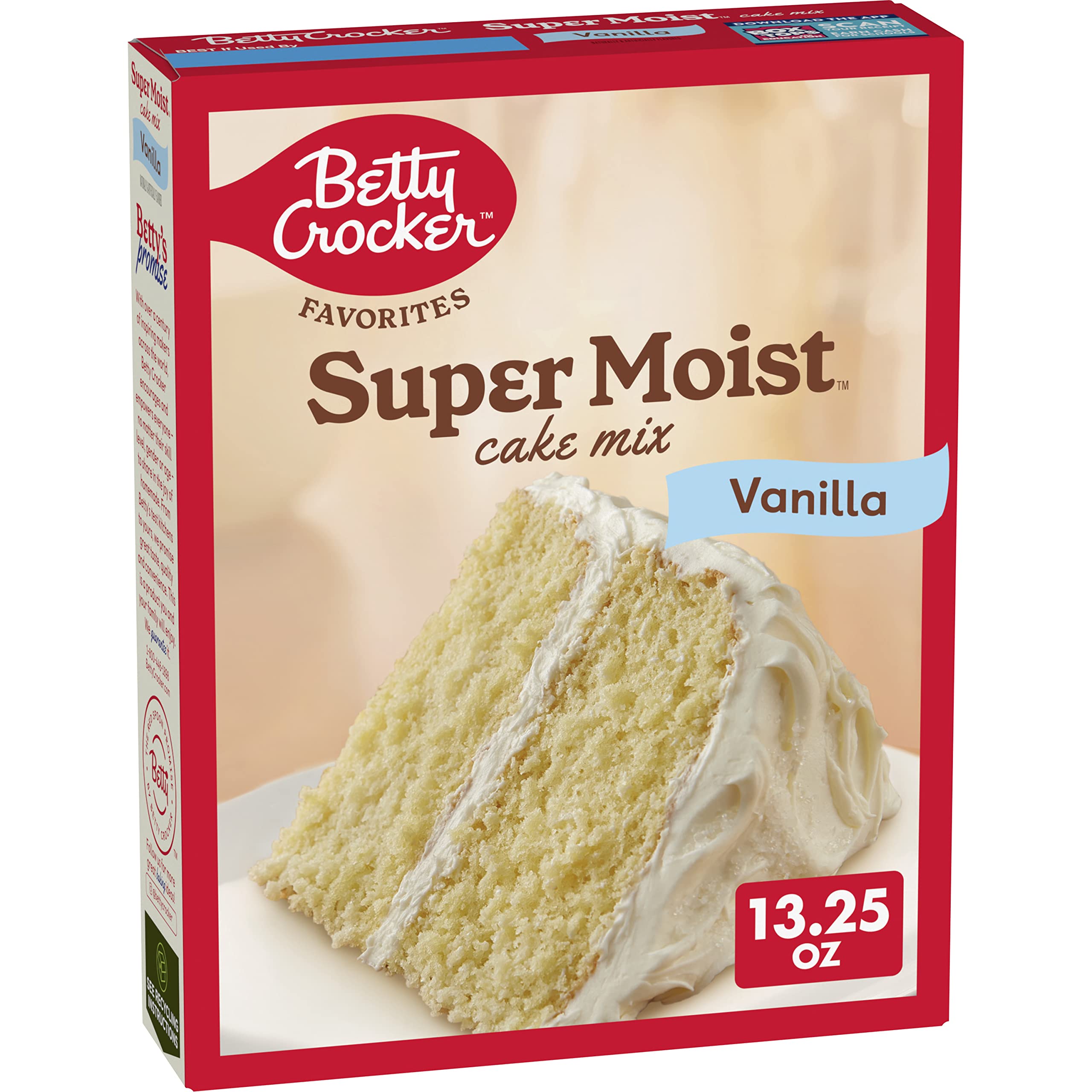 Betty Crocker Supermoist Vanilla Cake Mix, 13.25 Oz